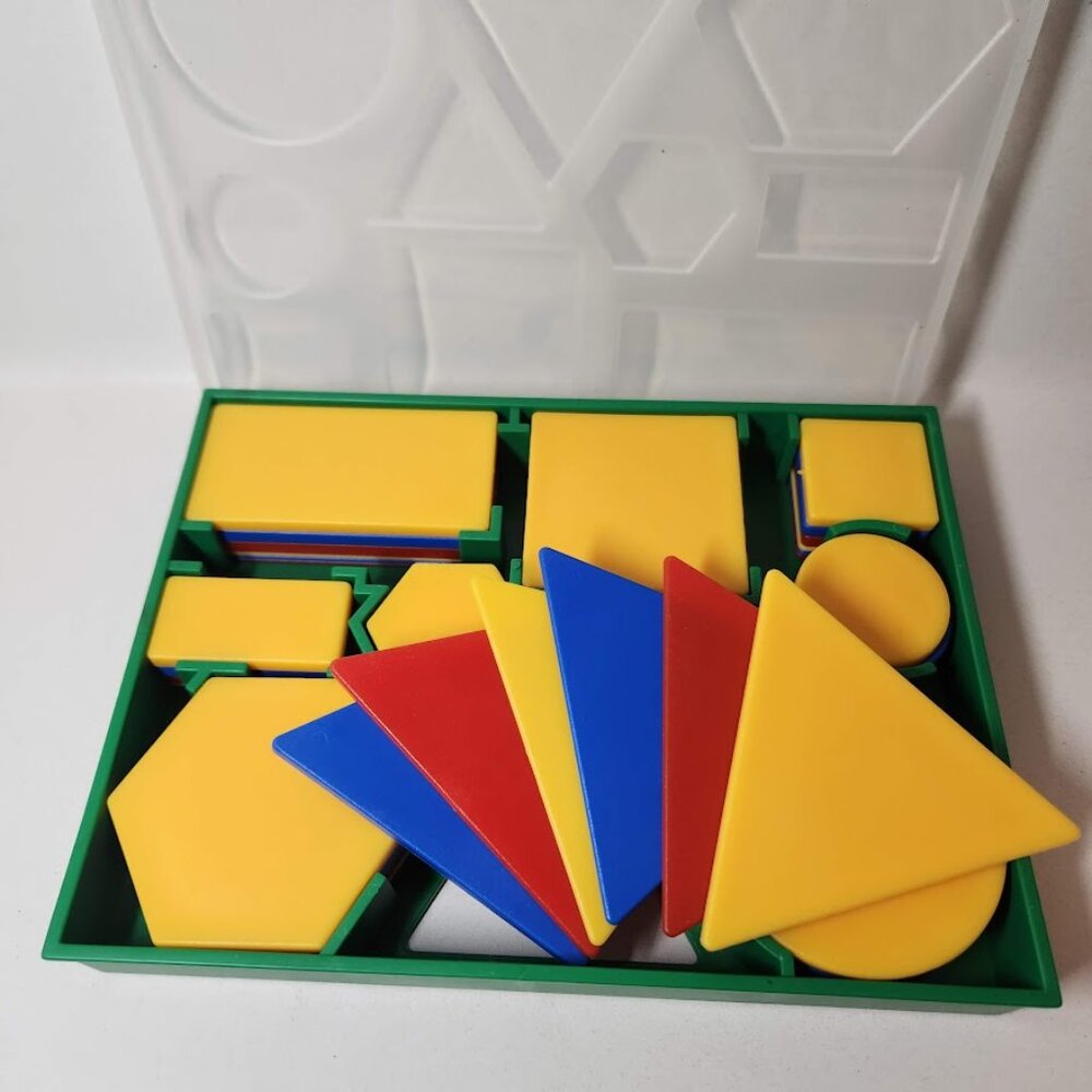 NEW 60 Count Attribute Blocks Math Manipulatives Assorted Colors Sorting Pattern - Picture 7 of 9